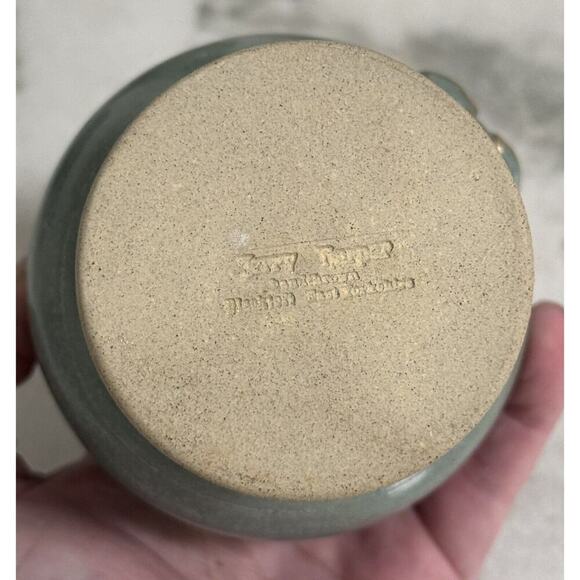 Jenny Harper Signed Blacktoft Studio Pottery Blue Drip Glaze Goblets Pitcher Set - Picture 16 of 16